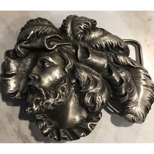 Spaniard Count Land Baron Colombus Shakespeare Marco Polo‎ Vintage Belt Buckle